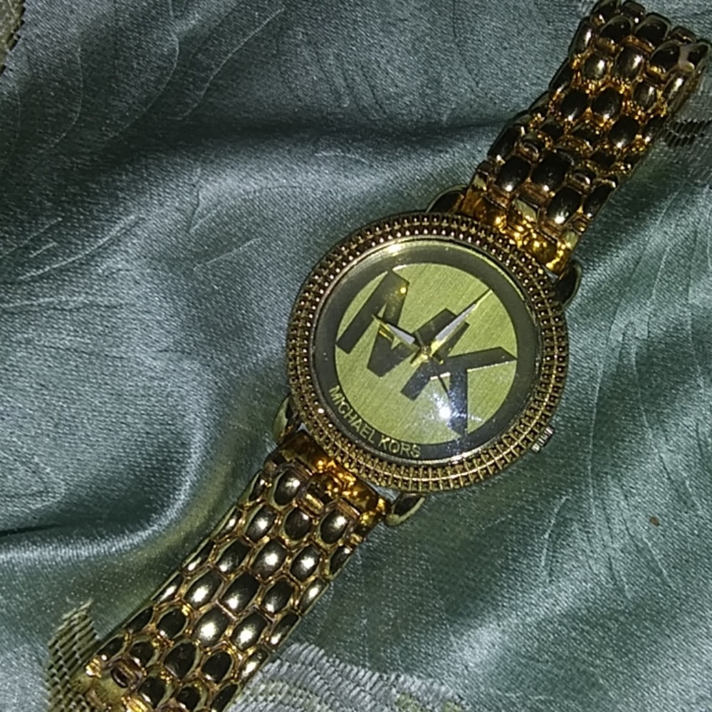 authentic MK gold watch